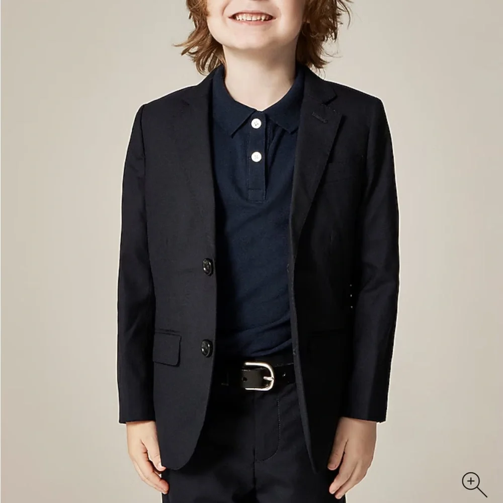 CrewCuts Navy Blue Suit; Boys' Ludlow Suit by Loro Piana Jacket & Pant Size 6 - Picture 1 of 16